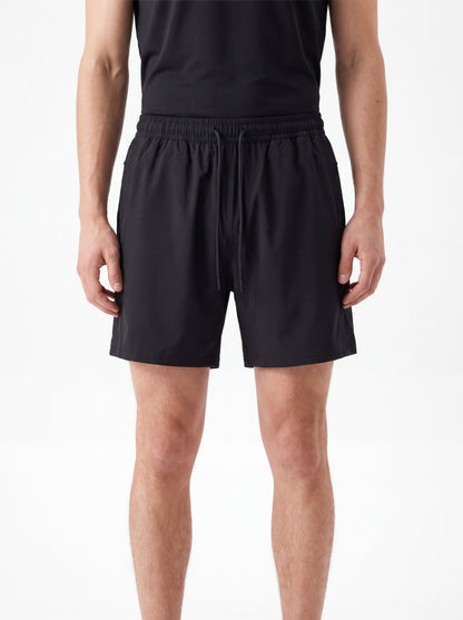 AFS Performance Shorts worn - black nylon-spandex, athletic length