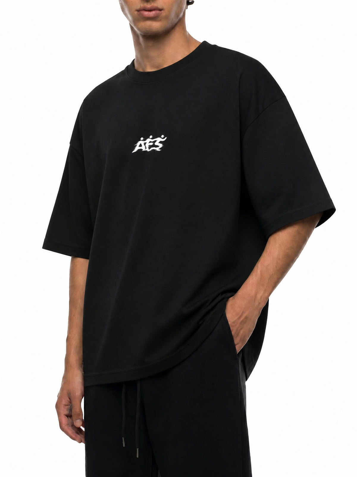 AFS "1" Tee in heavyweight cotton with movement logo at chest